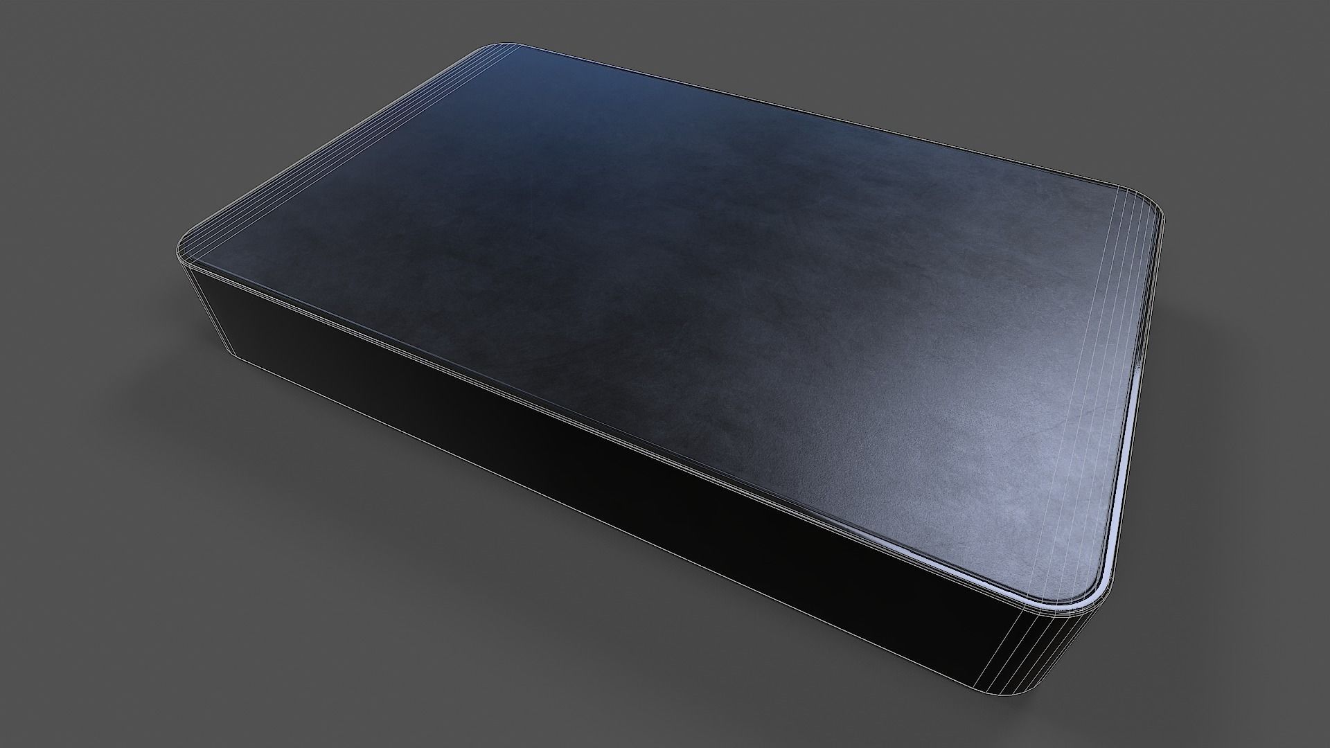 External Hard Drive Large V01 - Low Poly Low-poly 3D model_5