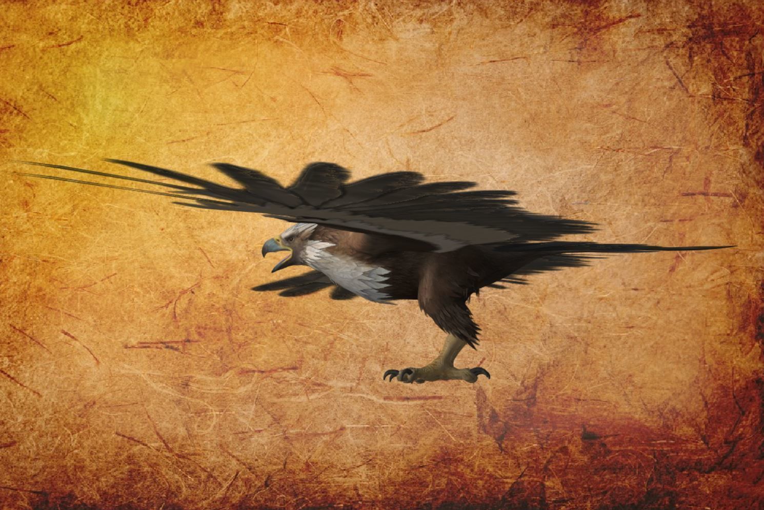 Animal  - Bird Eagle Low-poly 3D model_14