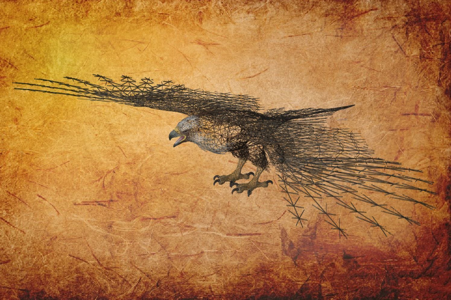 Animal  - Bird Eagle Low-poly 3D model_11