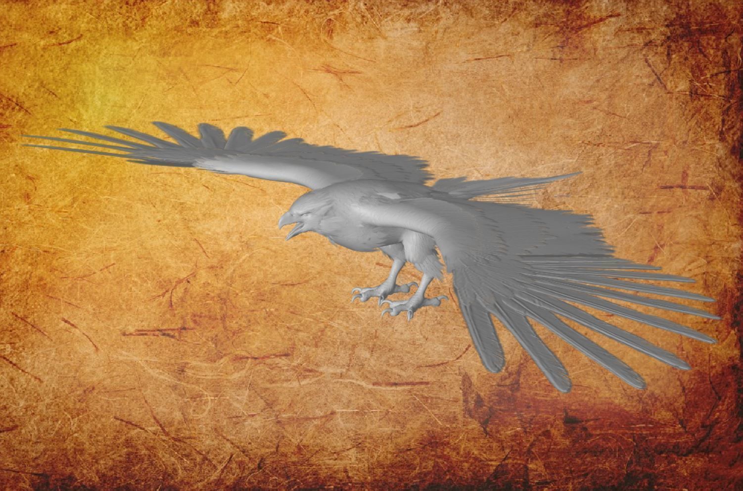 Animal  - Bird Eagle Low-poly 3D model_10