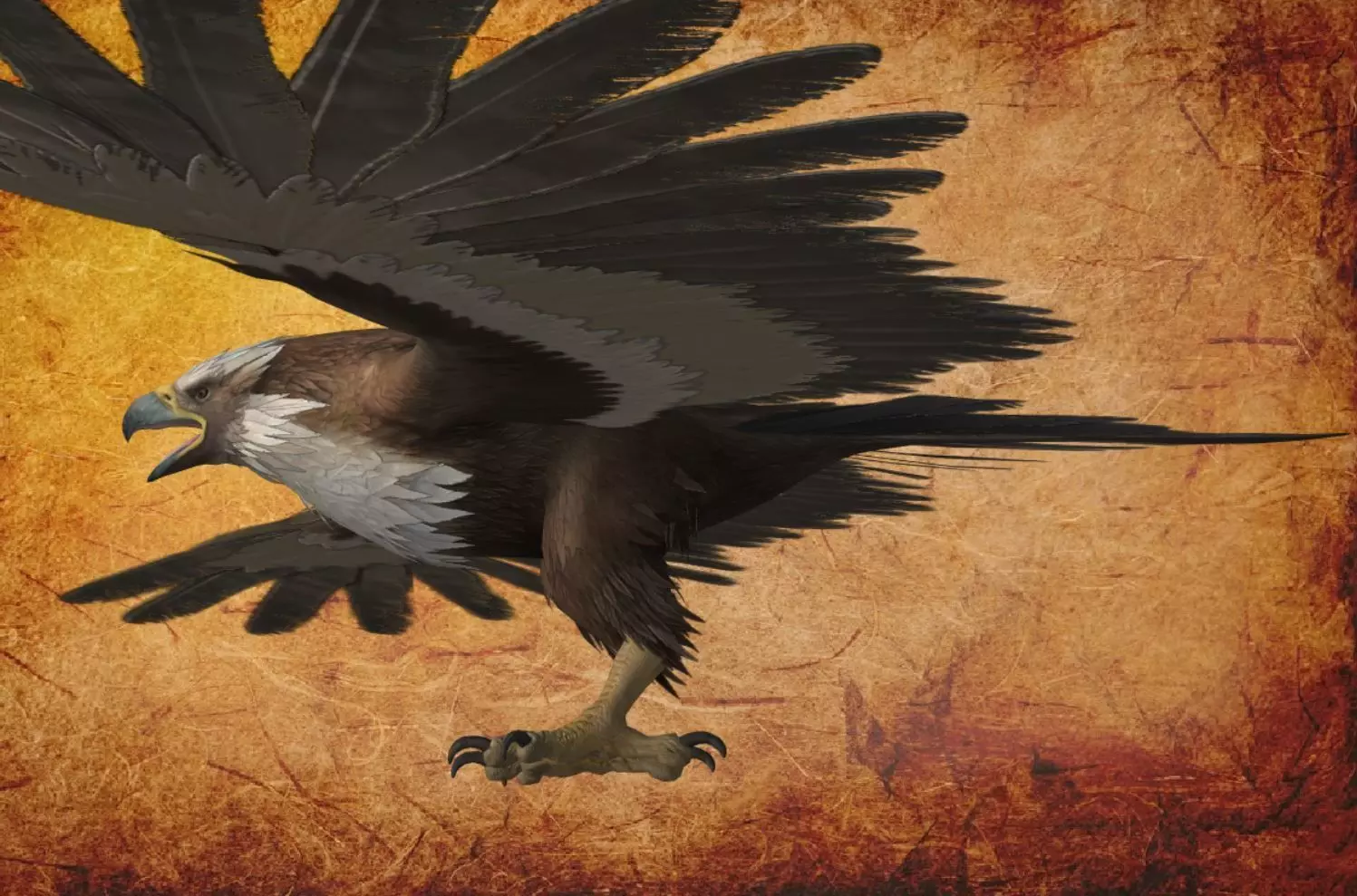 Animal  - Bird Eagle Low-poly 3D model_0