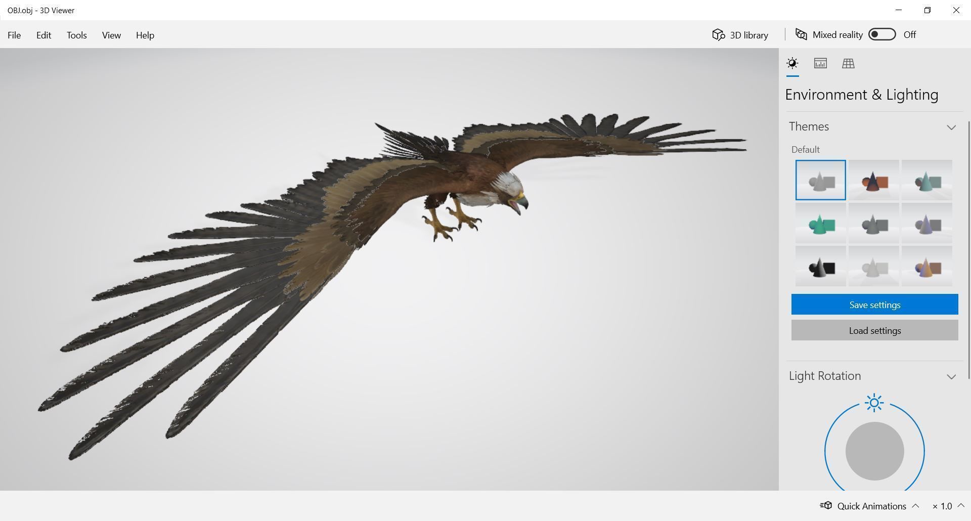 Animal  - Bird Eagle Low-poly 3D model_3