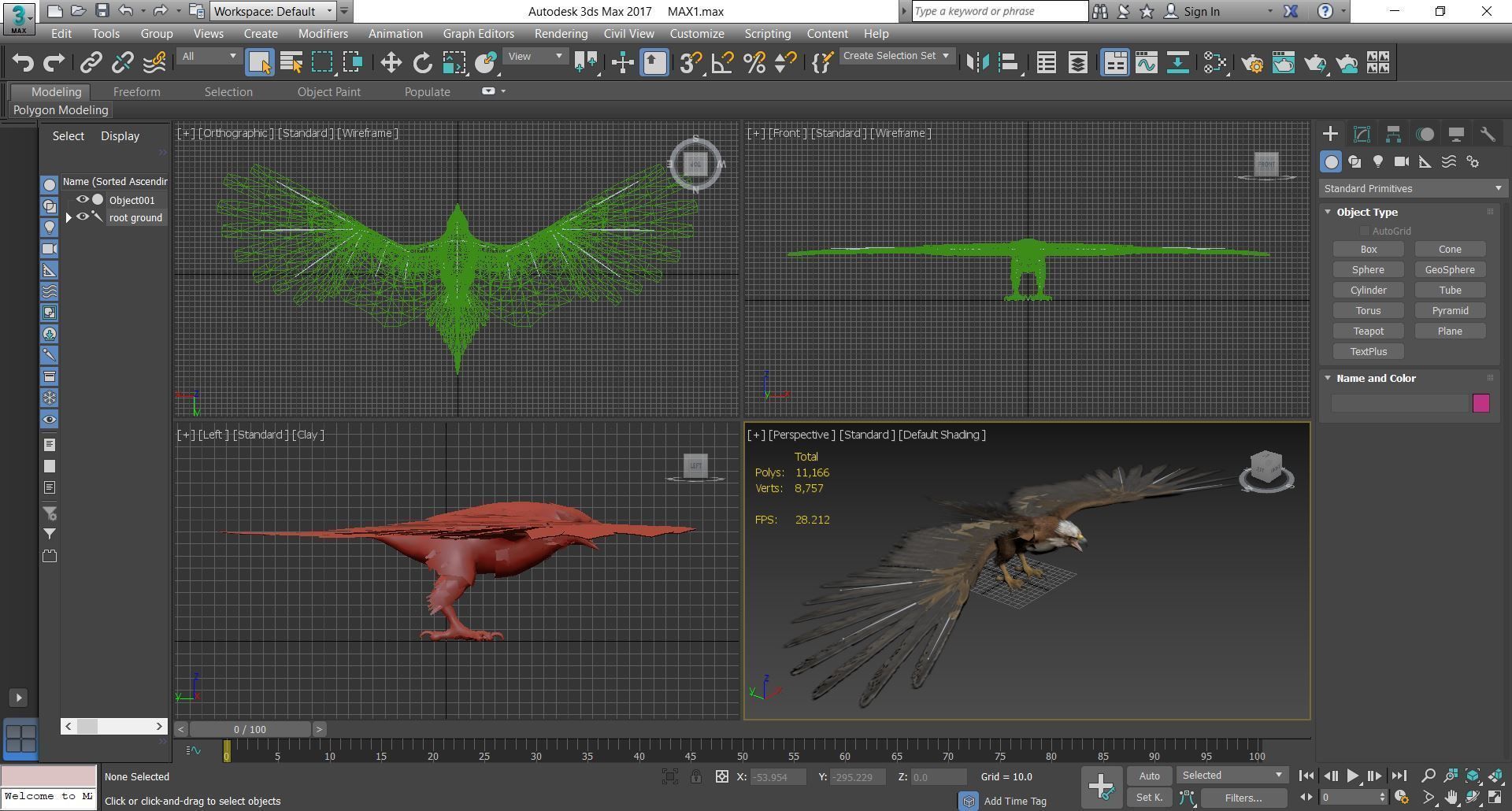 Animal  - Bird Eagle Low-poly 3D model_6