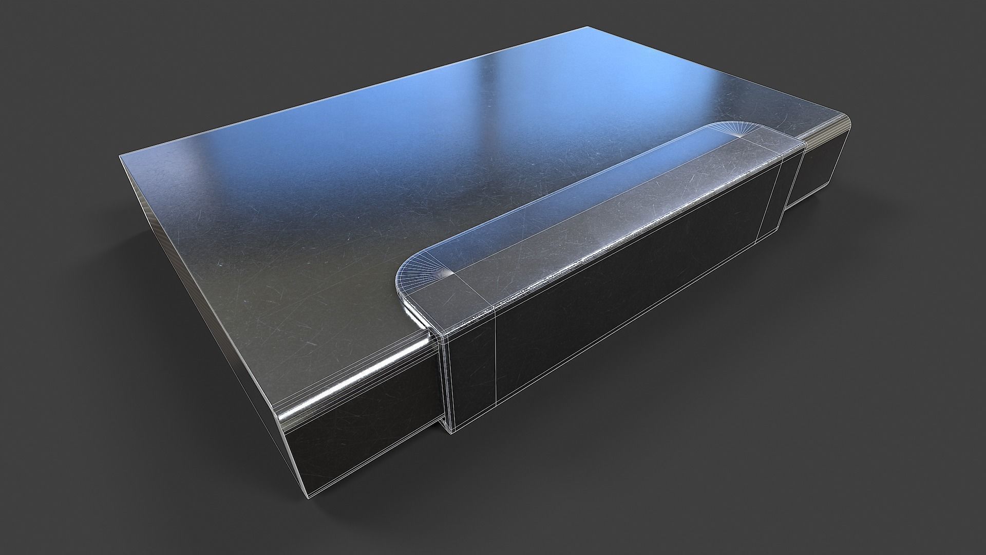 External Hard Drive Large V02 - Low Poly Low-poly 3D model_18