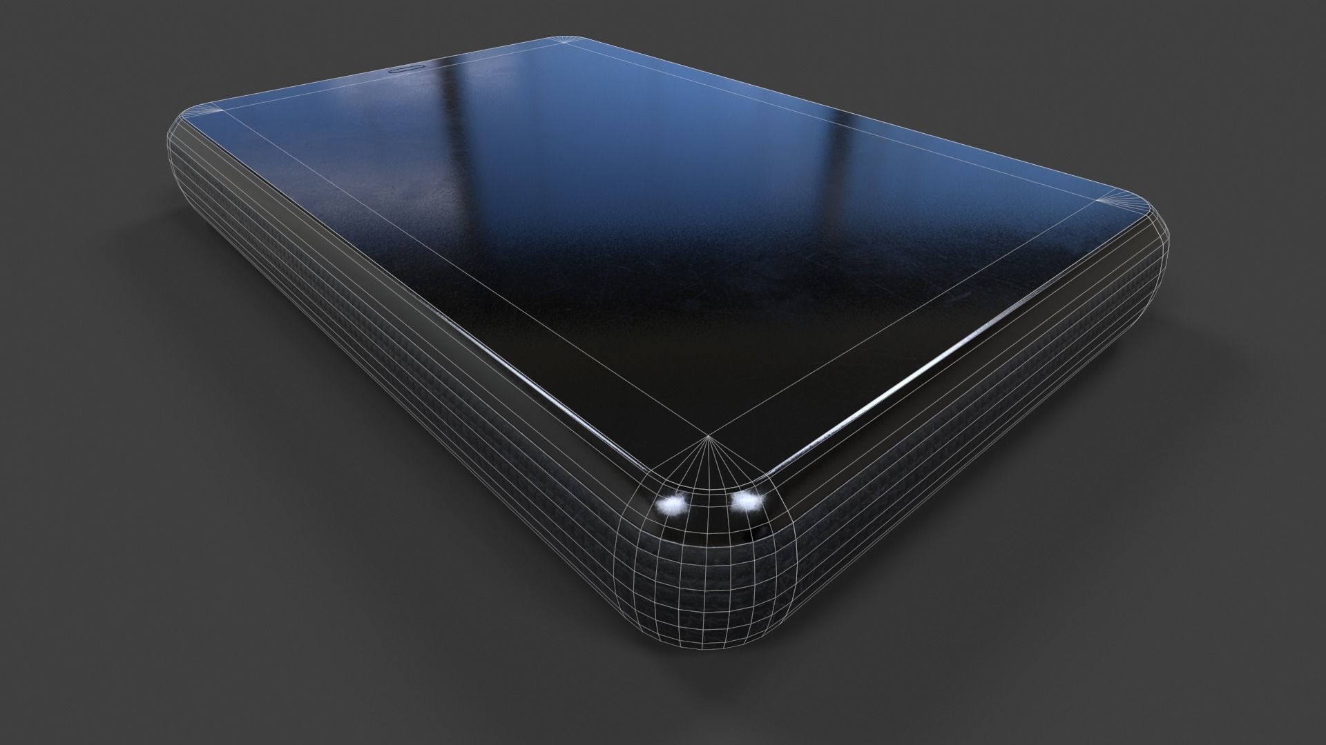 External Hard Drive Small V01 - Low Poly Low-poly 3D model_7