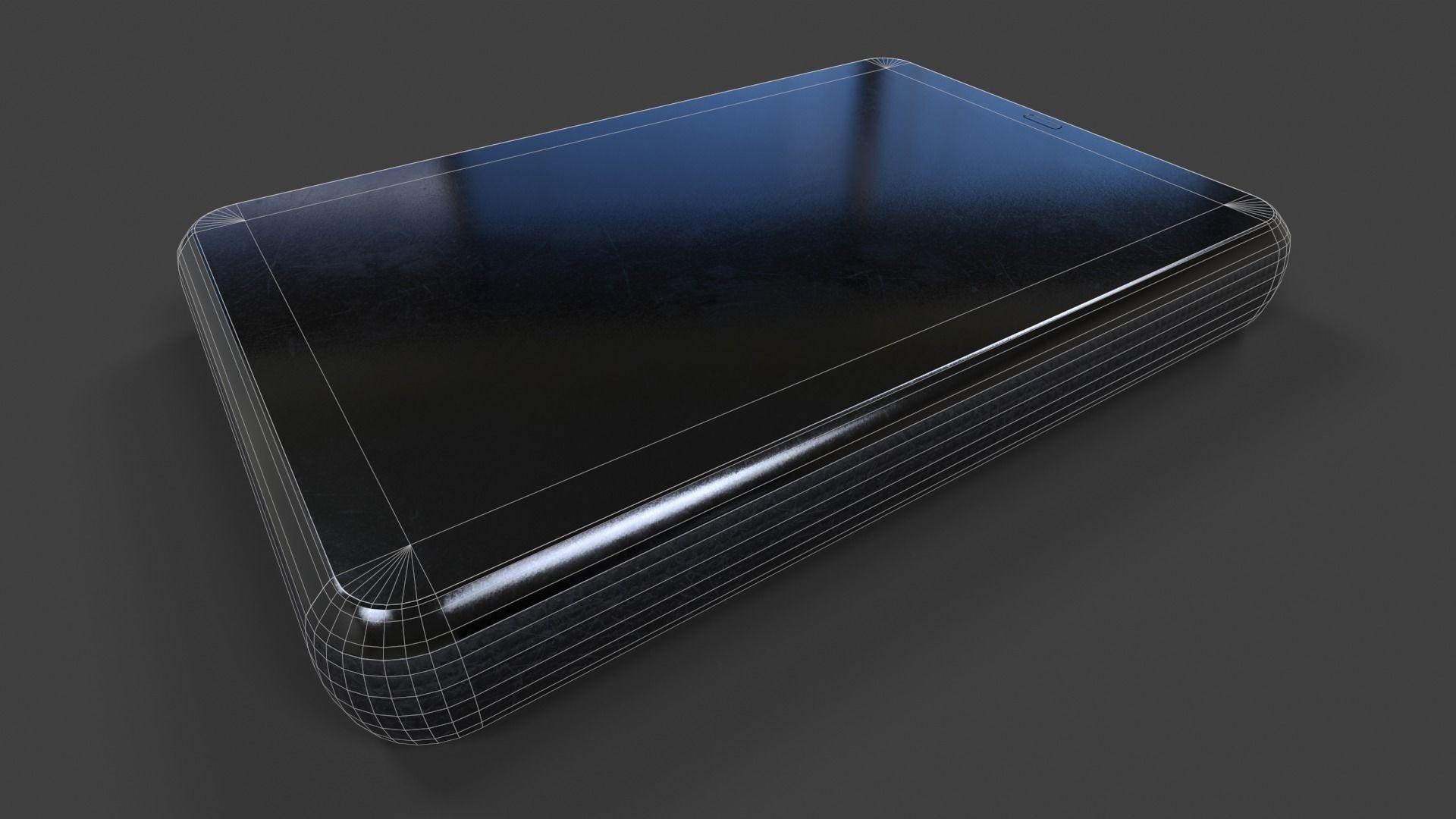 External Hard Drive Small V01 - Low Poly Low-poly 3D model_1