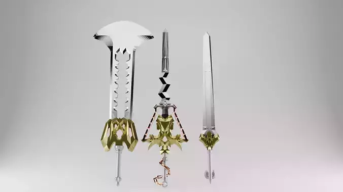 set of 3 models of swords