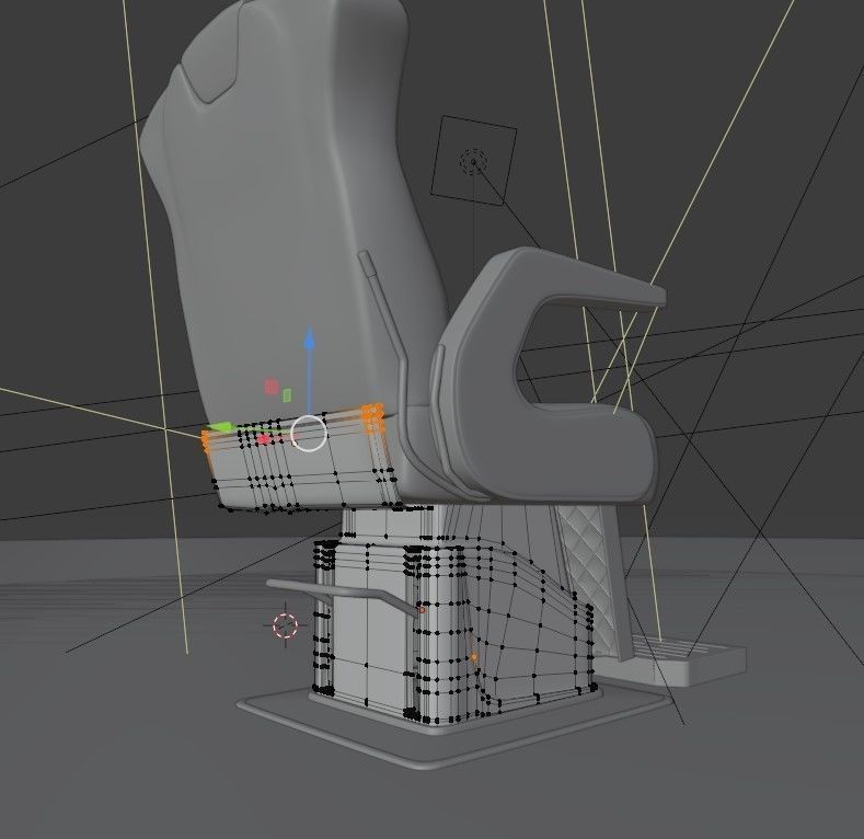 barber chair  3D model_1