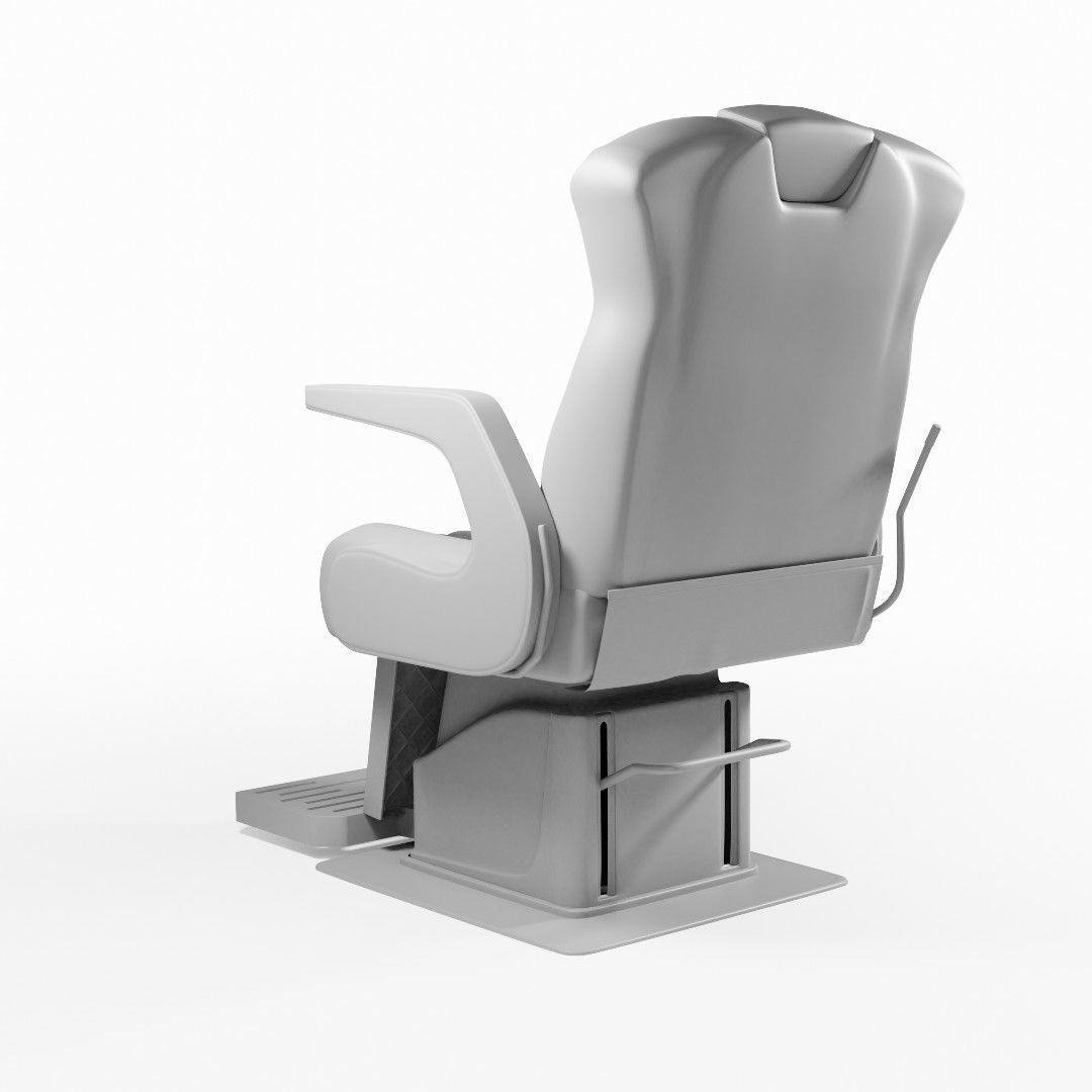 barber chair  3D model_4