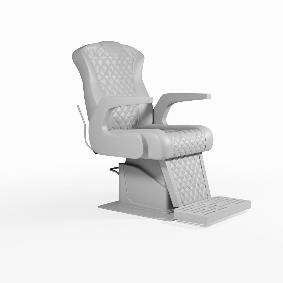 barber chair  3D model_3