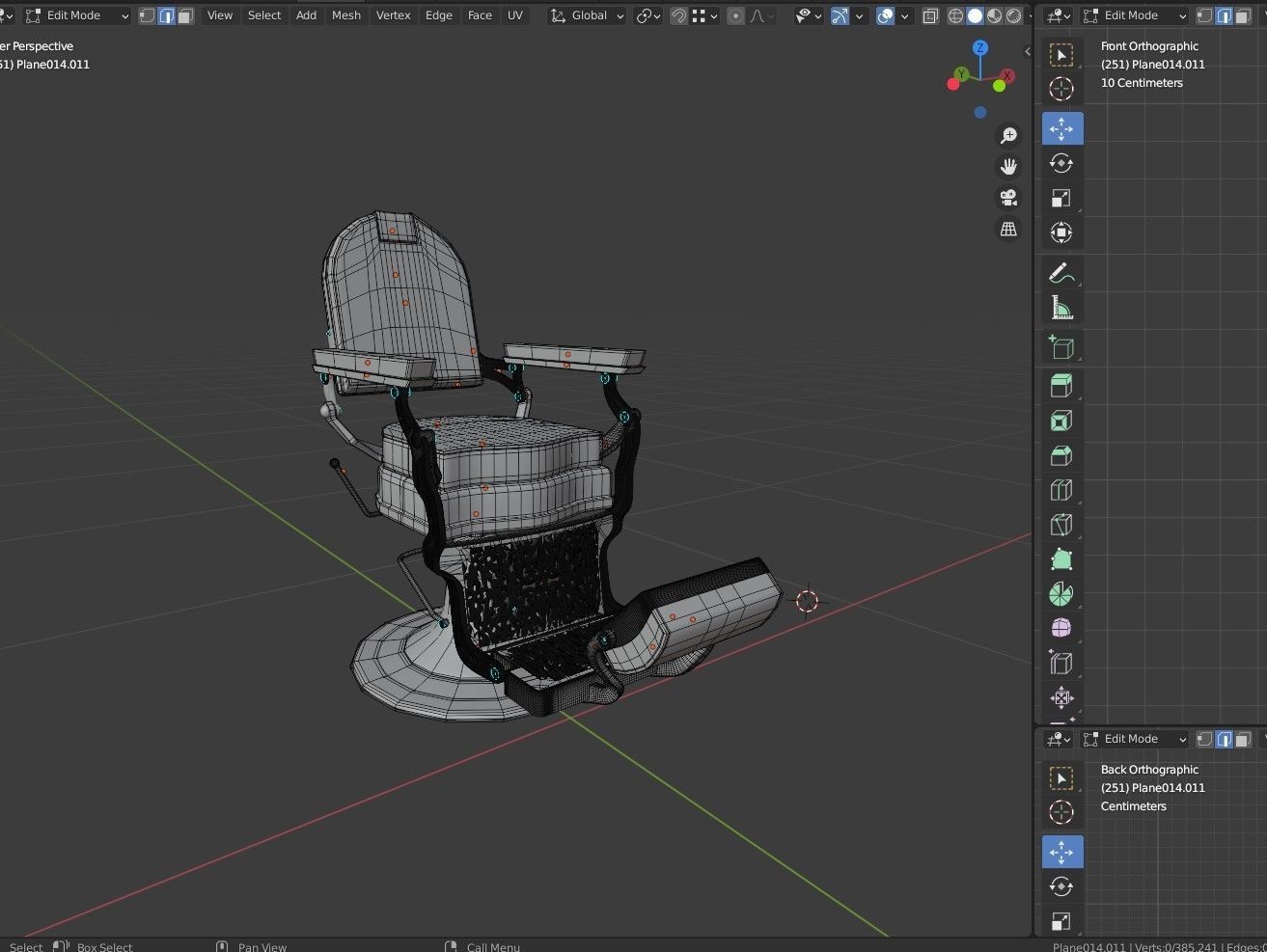 barber chair 3D model_4