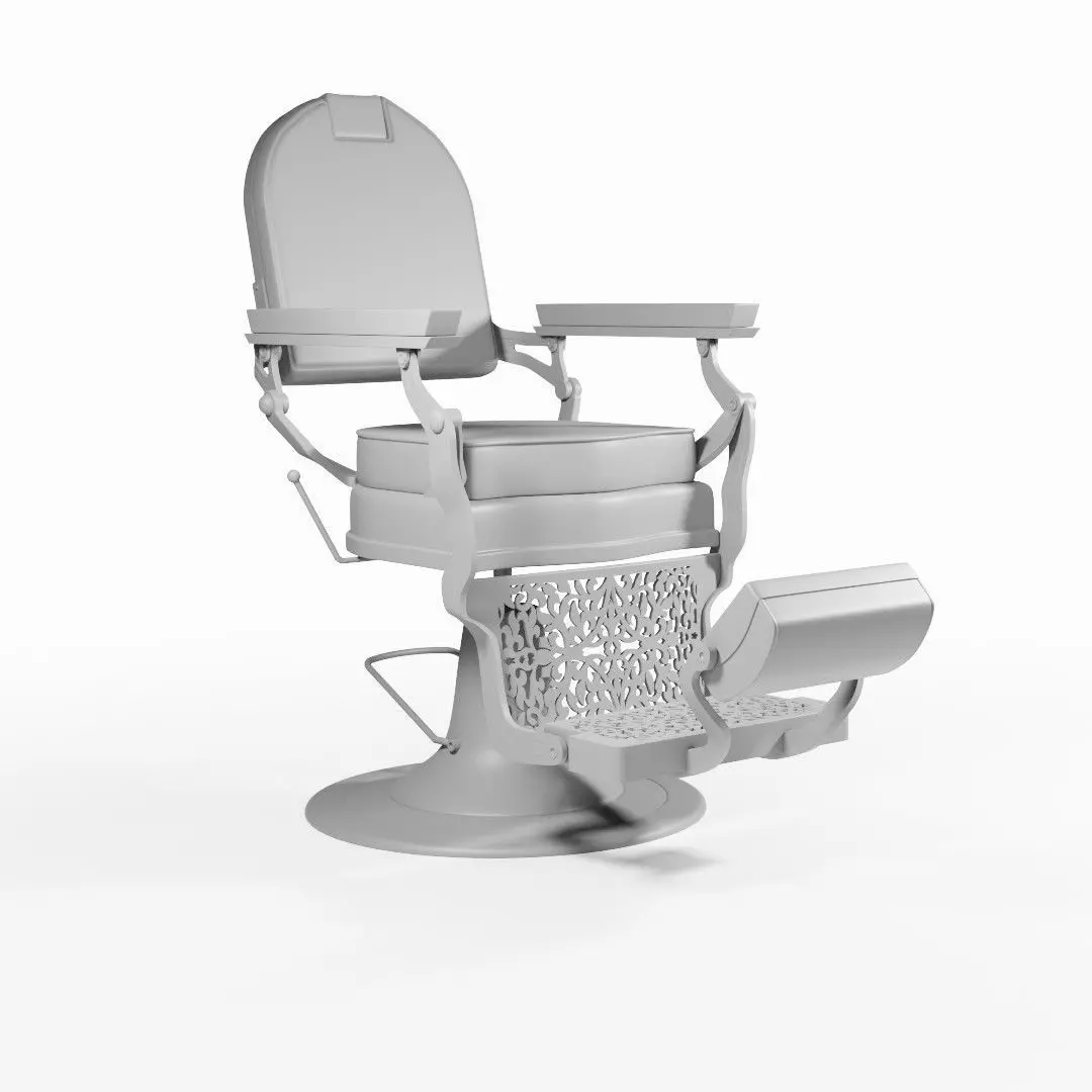 barber chair 3D model_0