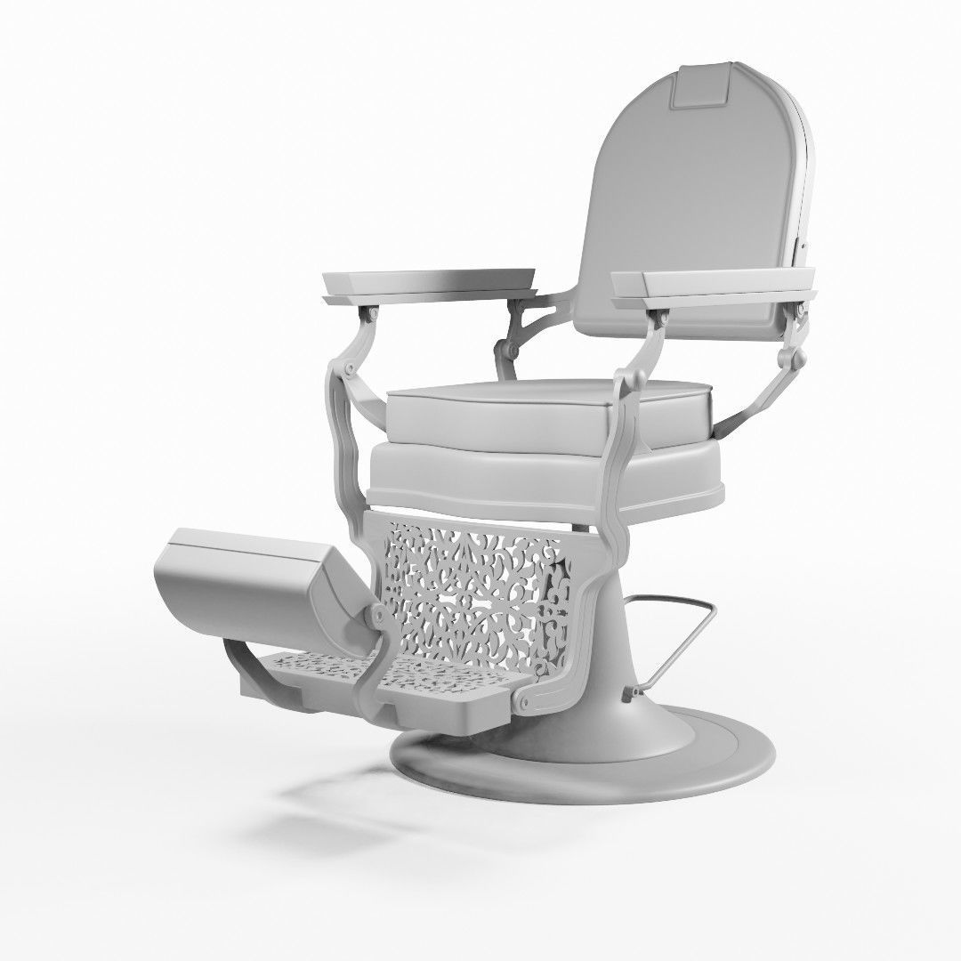 barber chair 3D model_1