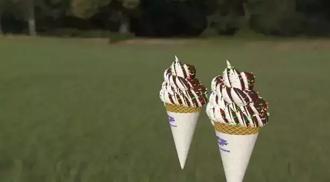 New shape ice cream 3D print model