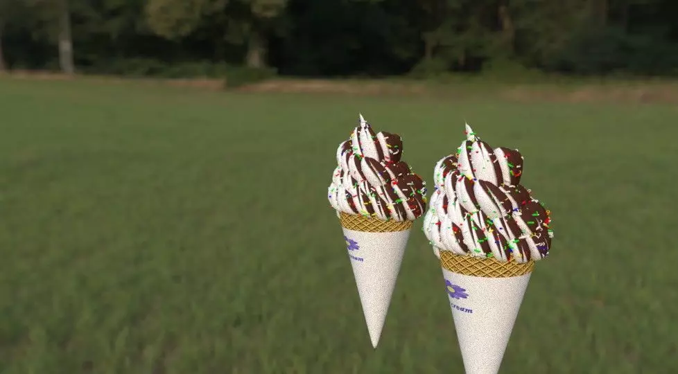 New shape ice cream 3D print model_0