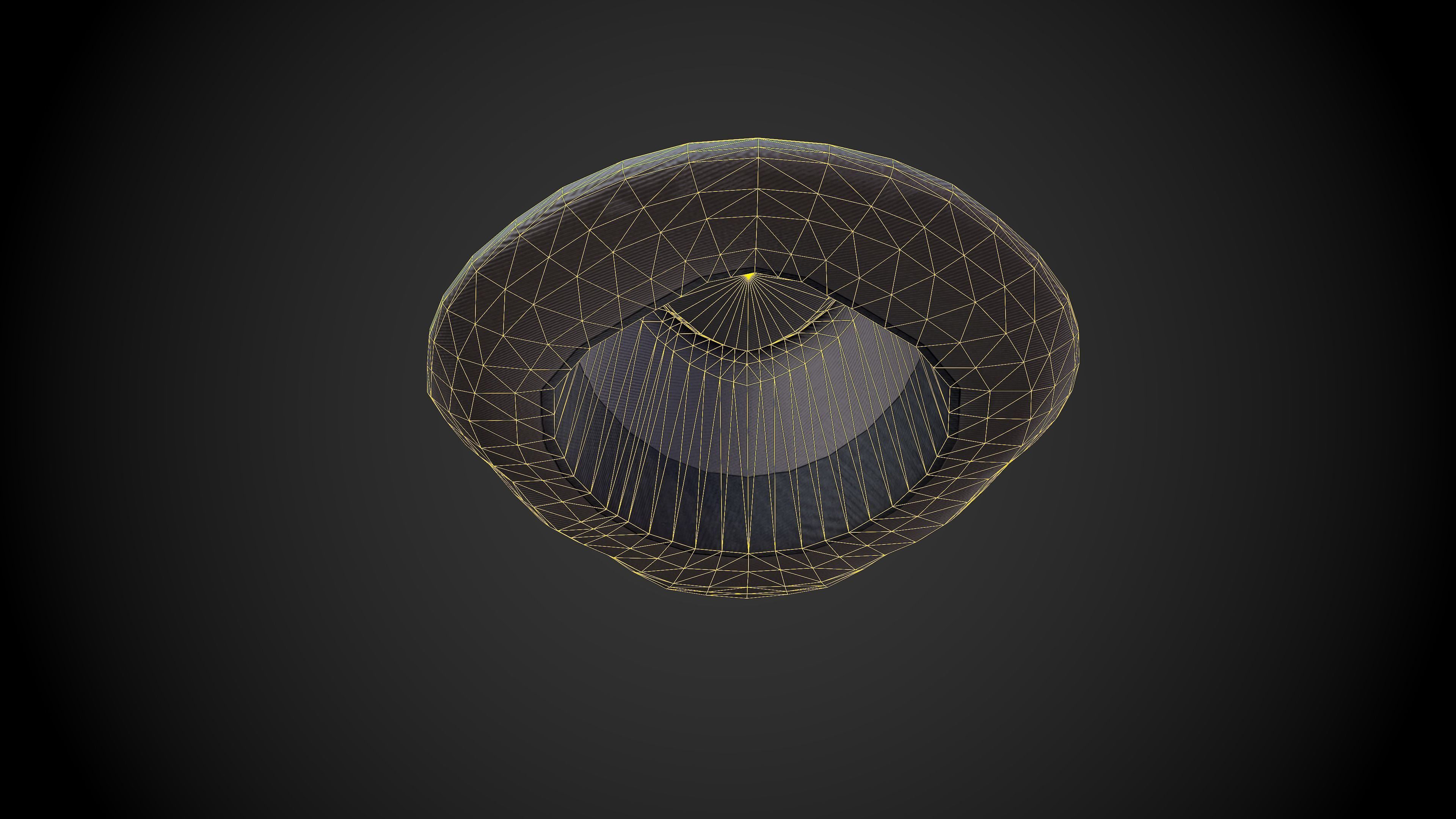 Fedora hat Low-poly 3D model_11