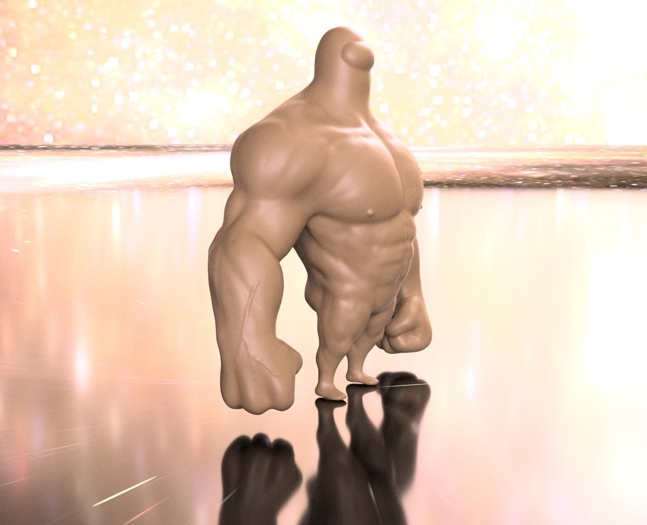 Among Us Muscled Mamadisimo 3D print model_4