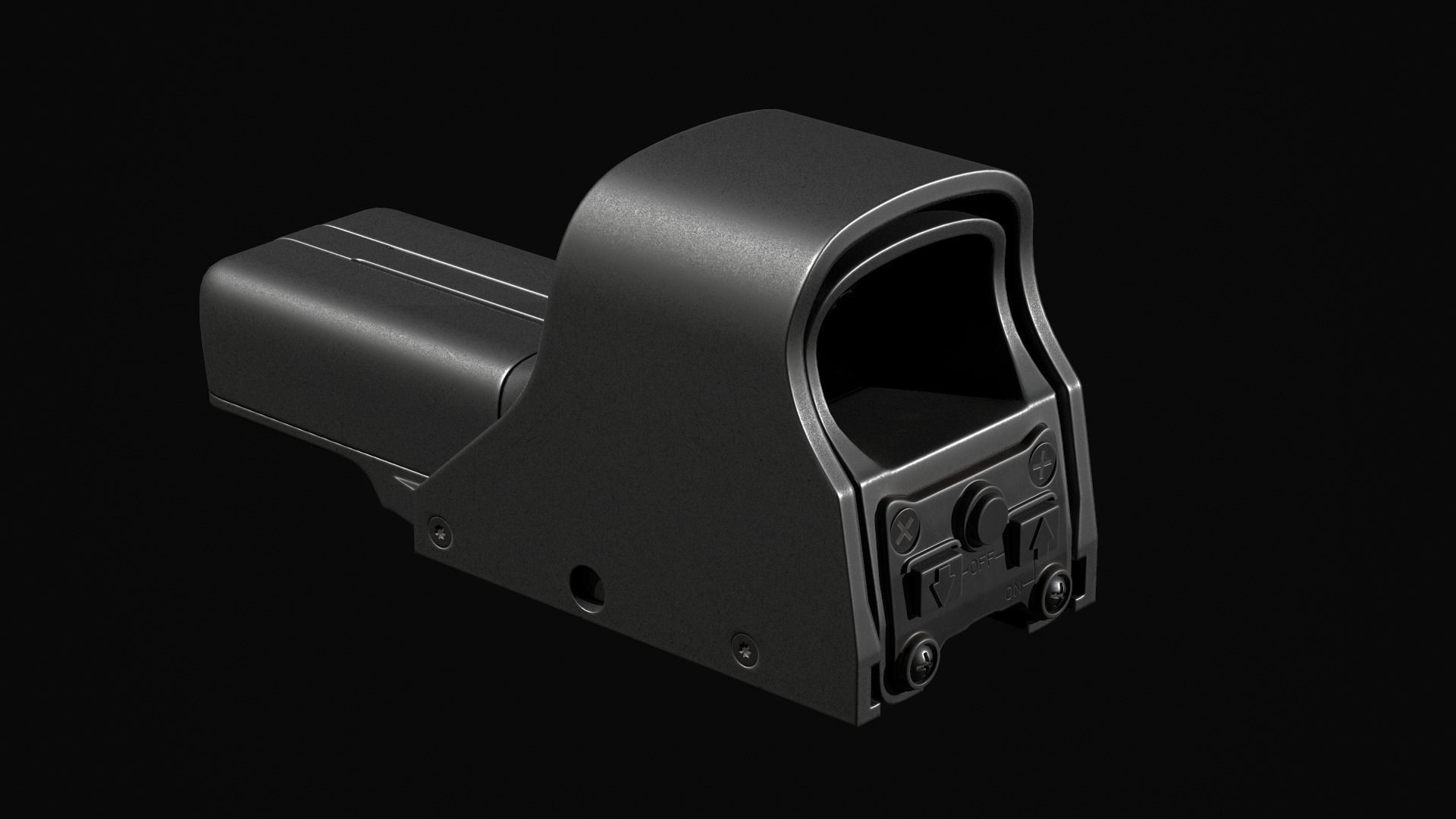 Eotech 512 Scope Low-poly 3D model_2