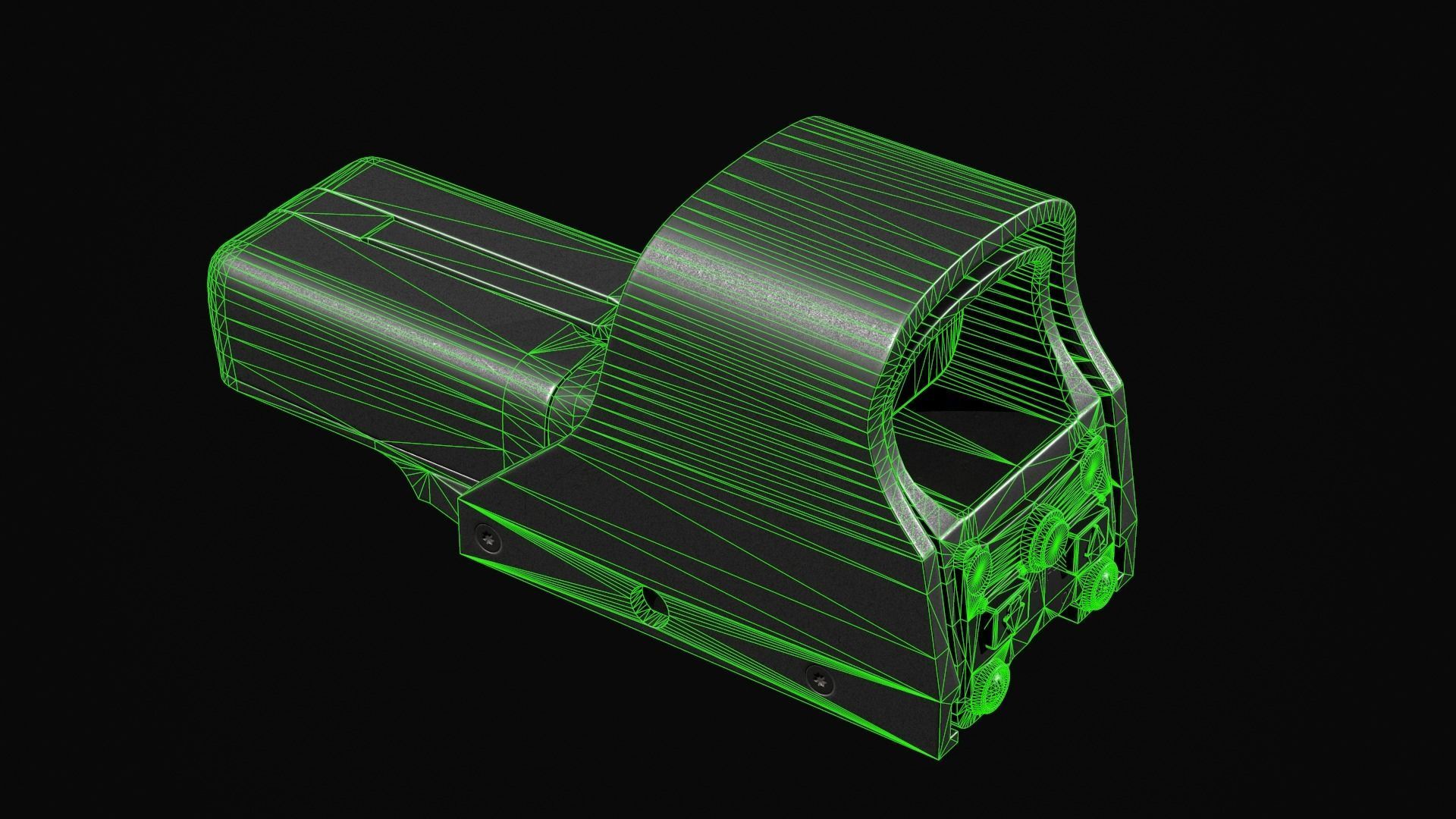Eotech 512 Scope Low-poly 3D model_7