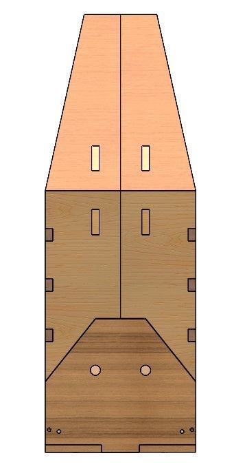 Wood Single Wine Box 02-gear structure 3D print model_2