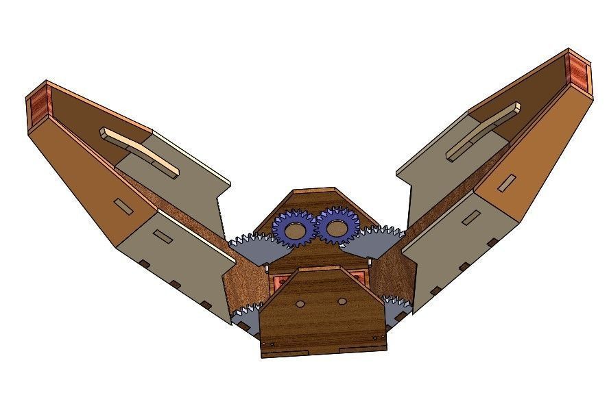 Wood Single Wine Box 02-gear structure 3D print model_7