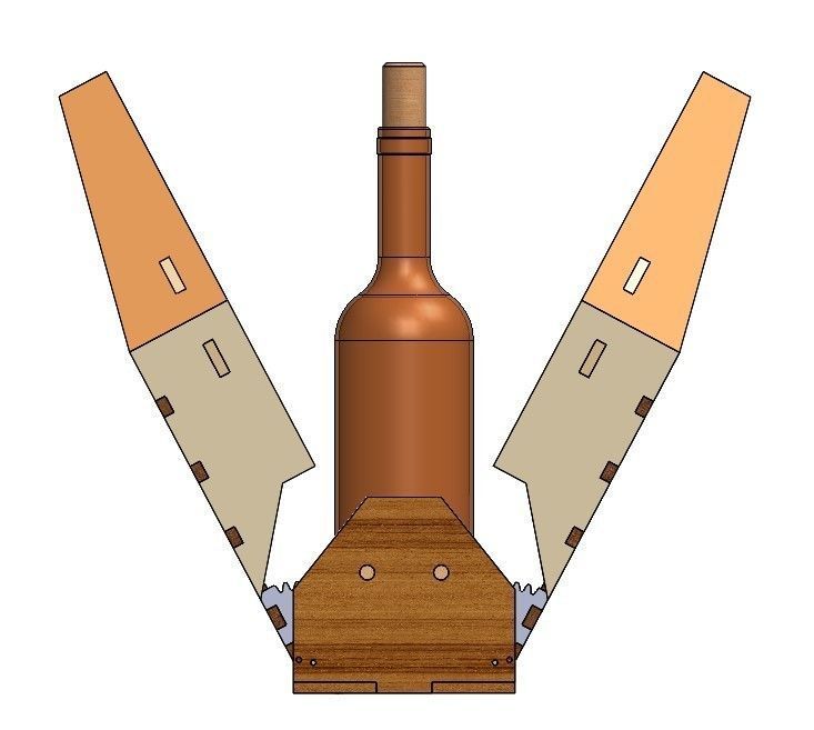 Wood Single Wine Box 02-gear structure 3D print model_10