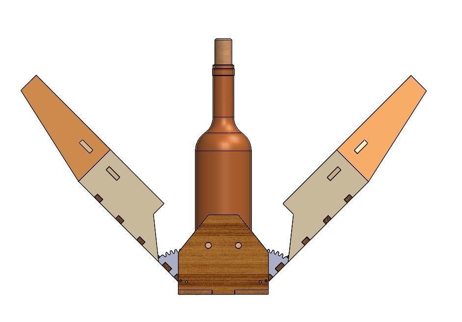 Wood Single Wine Box 02-gear structure 3D print model_6