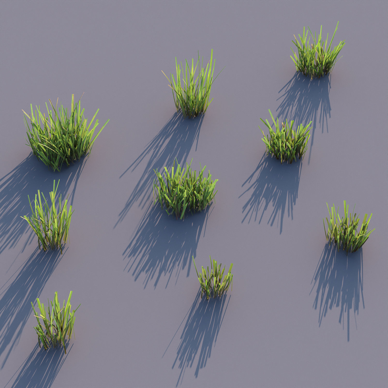 Grass for landscape 3D model_5