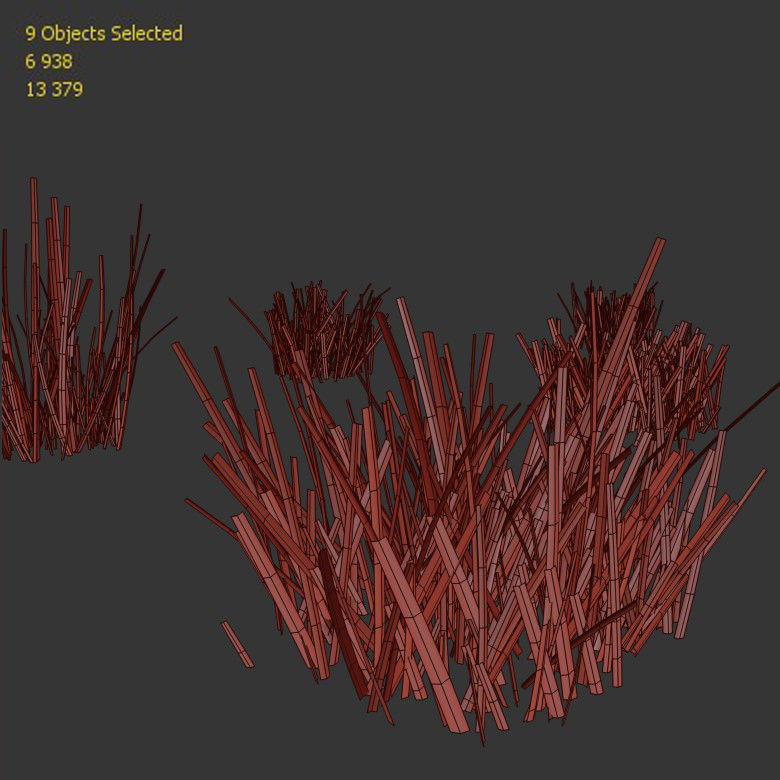Grass for landscape 3D model_6