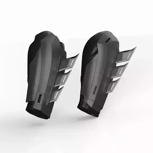 Forearms Gauntlets two version for Cosplay 3D Model  STL file 3D print model