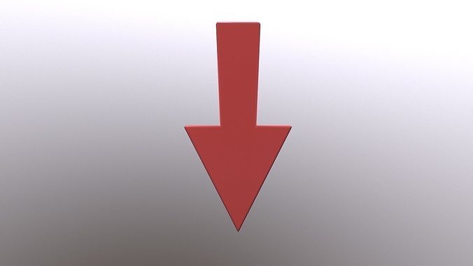 Pointing Arrow Low-poly 3D model