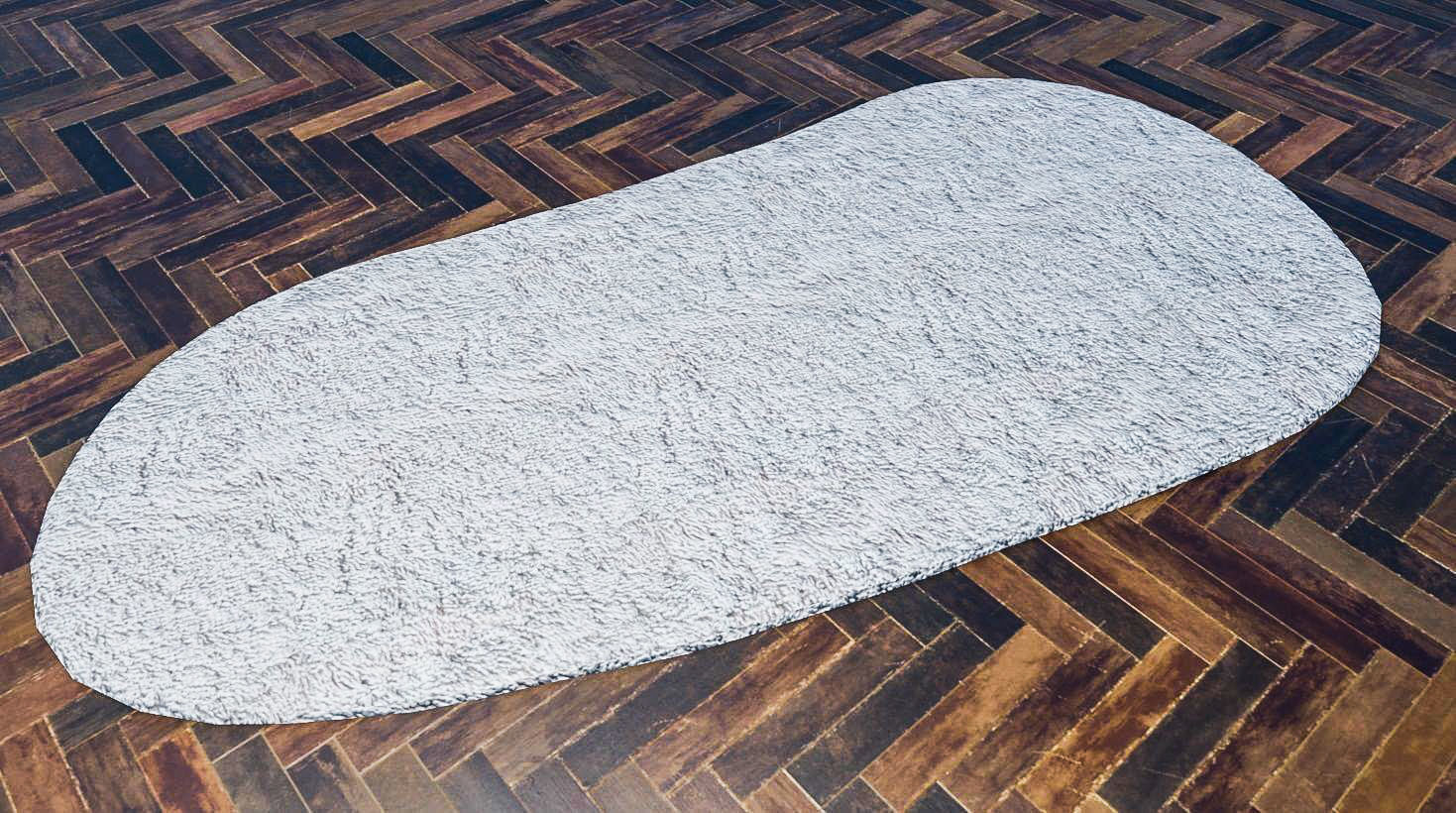 Fur Rug 3D Model Low-poly 3D model_2