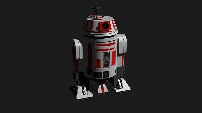 R3 Astromech Droid Low-poly 3D model
