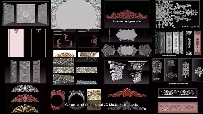 Collection of Ornamental 3D Model  