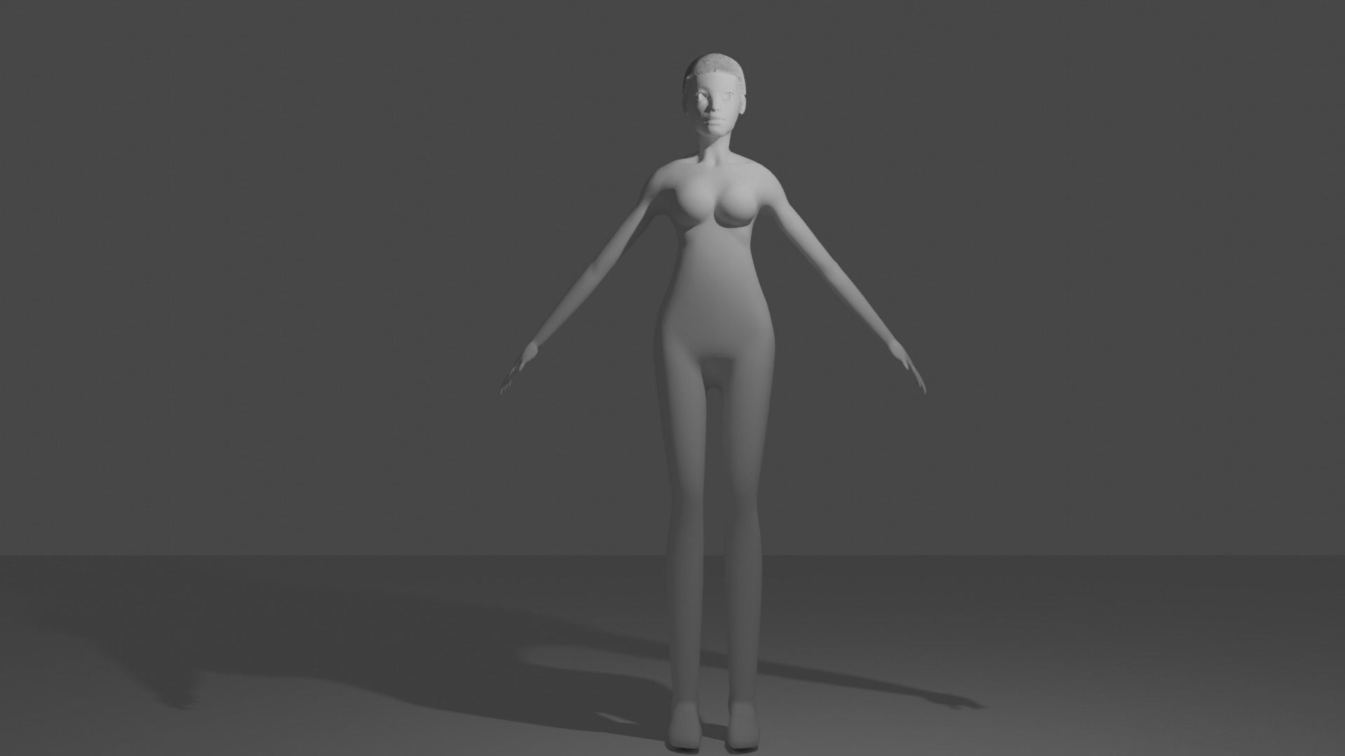 female character Free 3D model_2