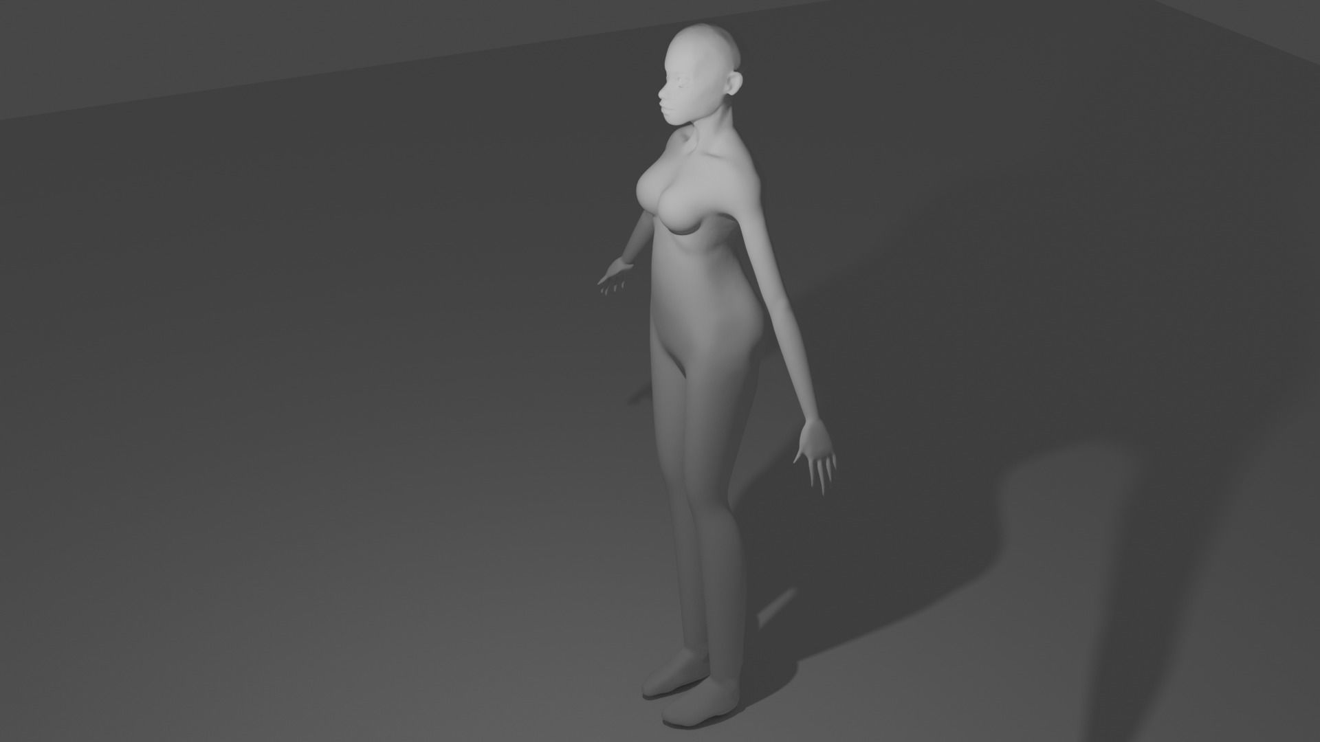 female character Free 3D model_3