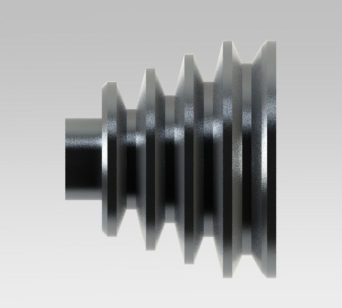 Step cone pulley Free 3D model