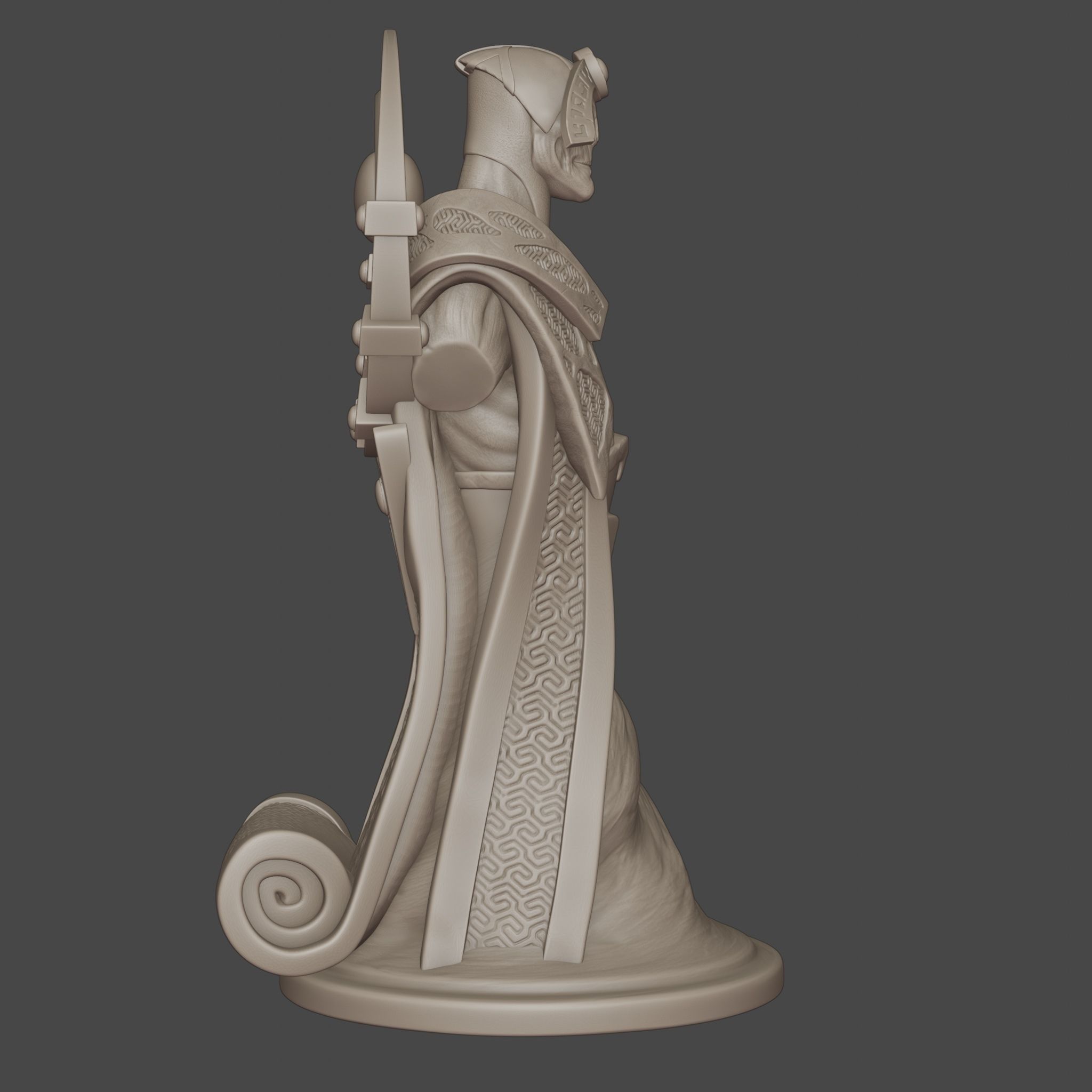 Bishop Oracle Dota 2 Chess Piece 3D print model_8