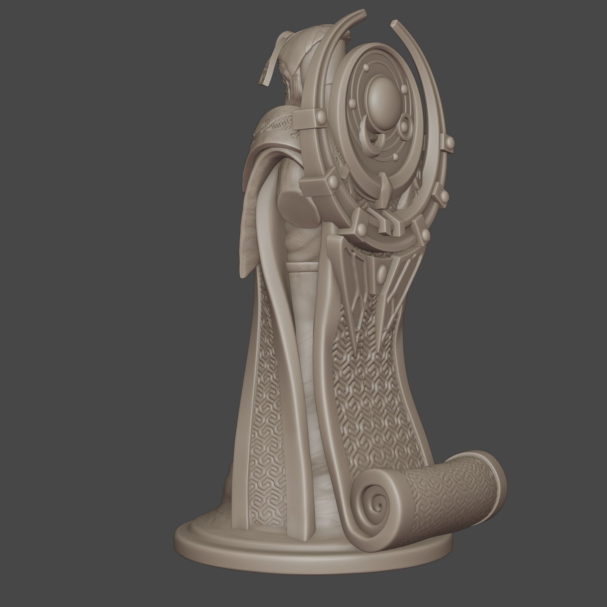 Bishop Oracle Dota 2 Chess Piece 3D print model_11