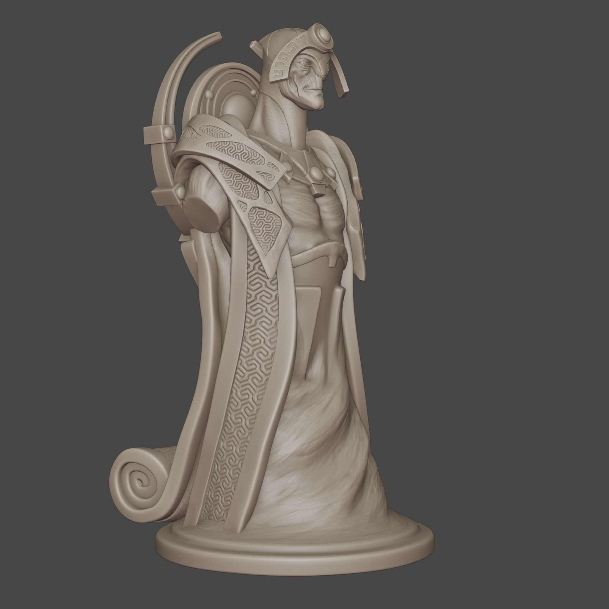 Bishop Oracle Dota 2 Chess Piece 3D print model_7