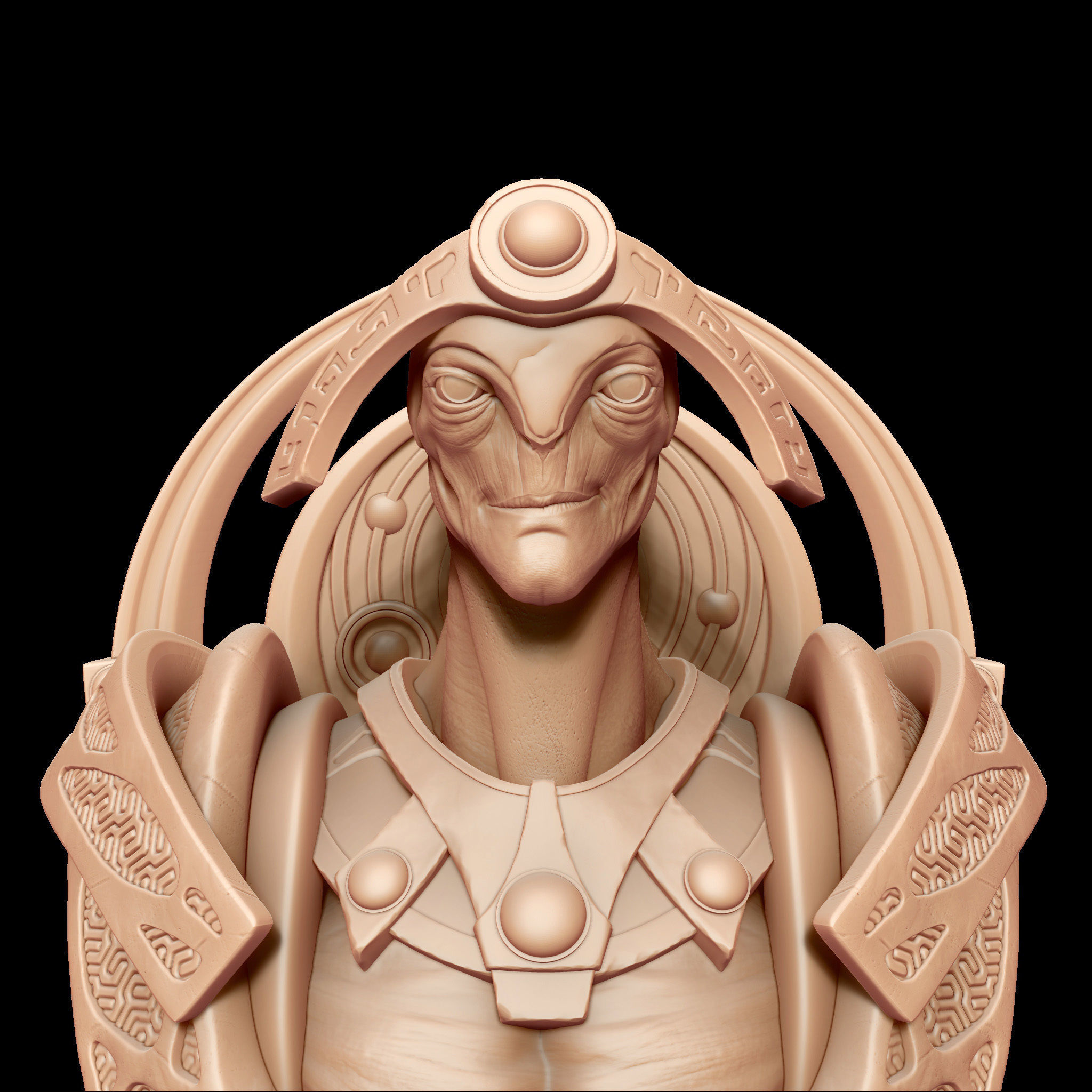 Bishop Oracle Dota 2 Chess Piece 3D print model_3