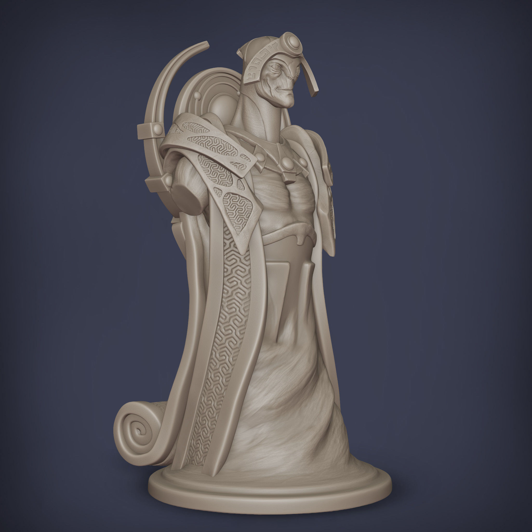 Bishop Oracle Dota 2 Chess Piece 3D print model_1