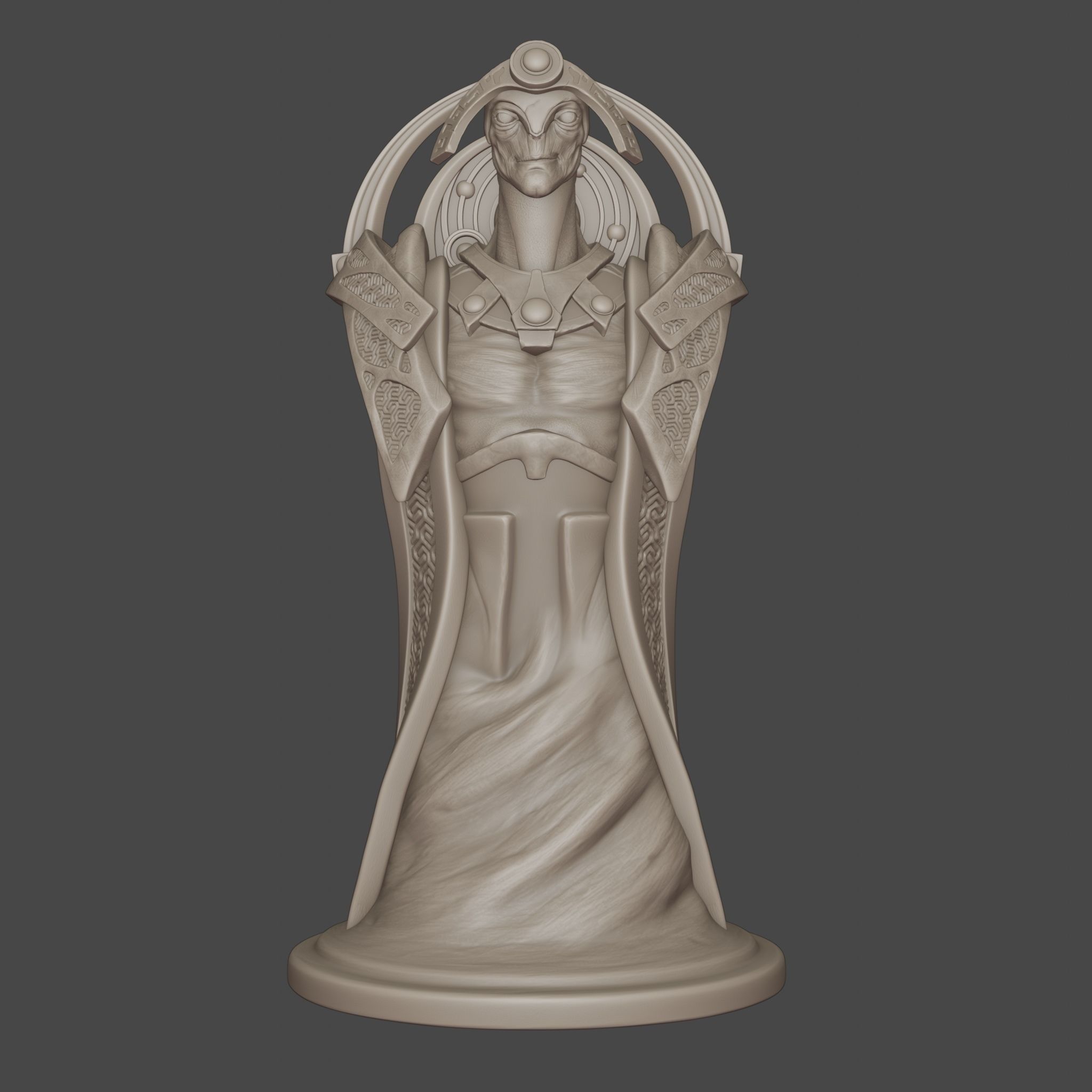 Bishop Oracle Dota 2 Chess Piece 3D print model_6