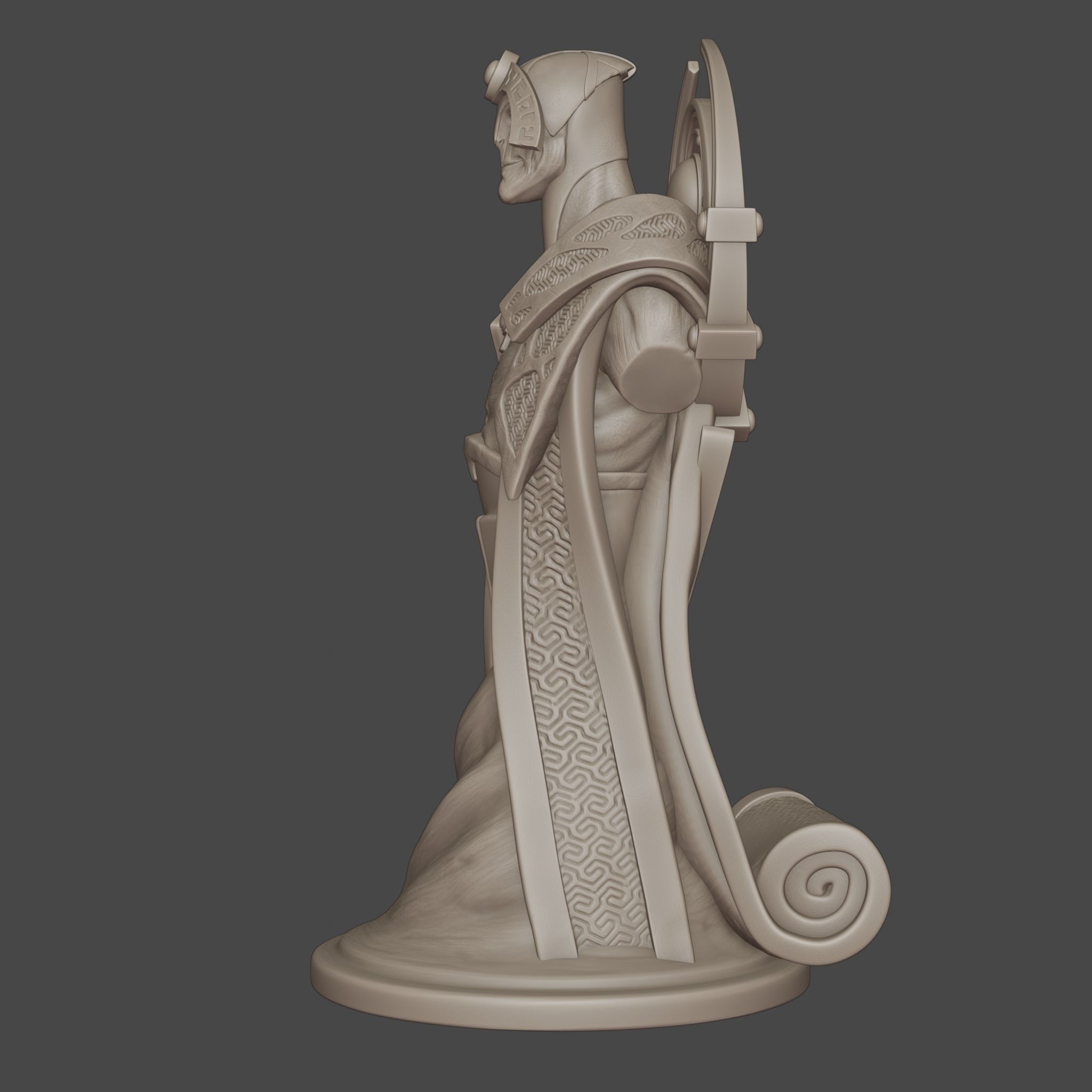Bishop Oracle Dota 2 Chess Piece 3D print model_13