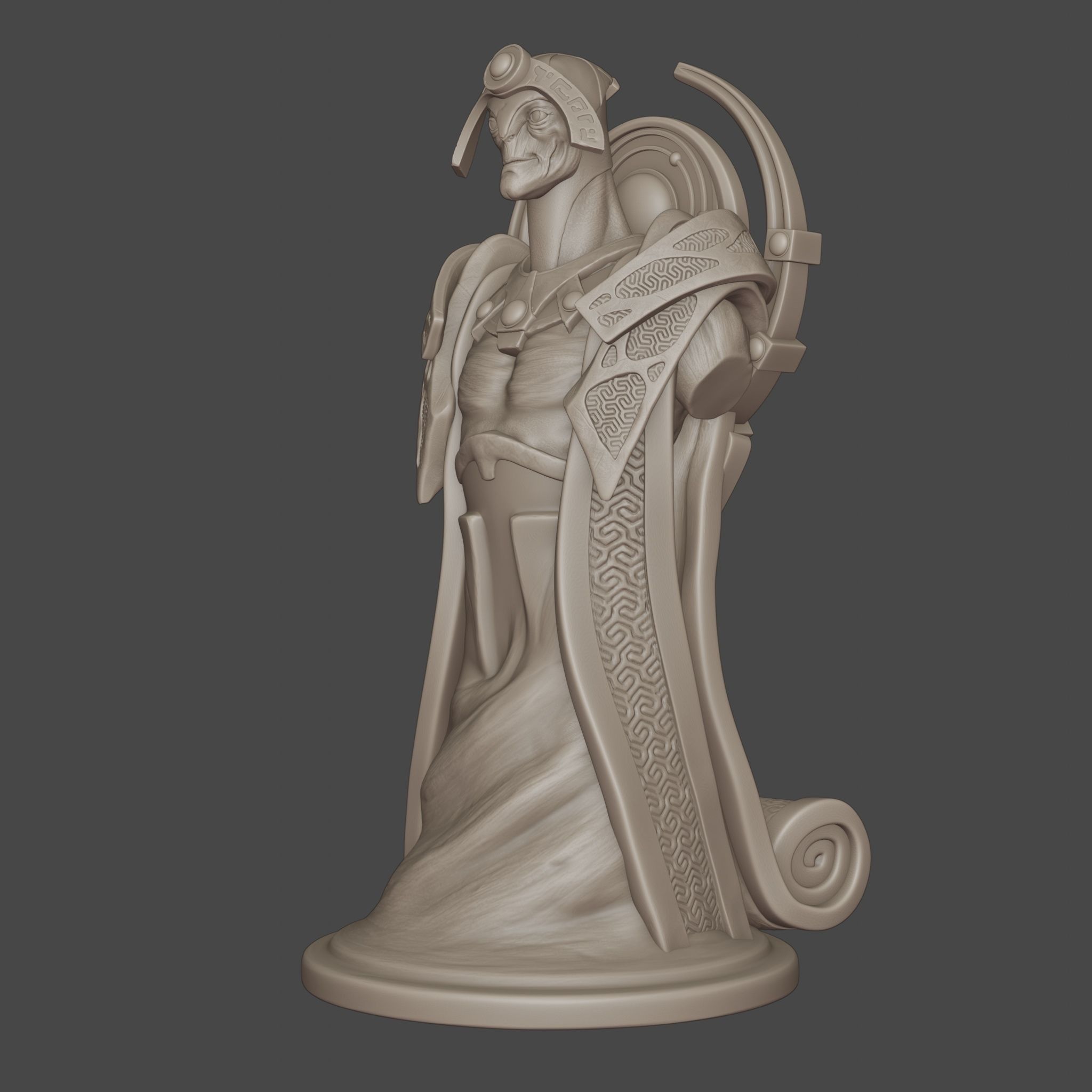 Bishop Oracle Dota 2 Chess Piece 3D print model_14