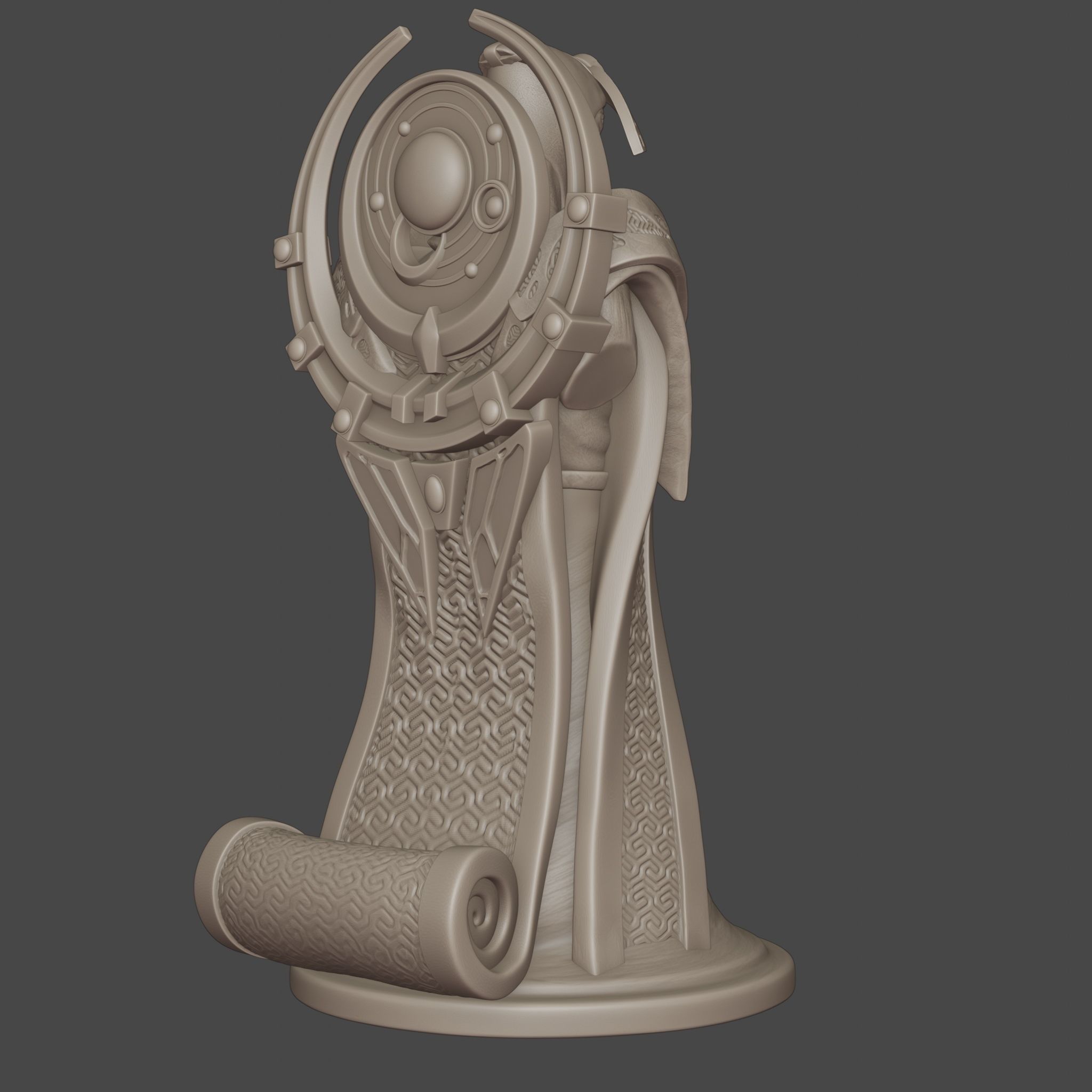 Bishop Oracle Dota 2 Chess Piece 3D print model_9