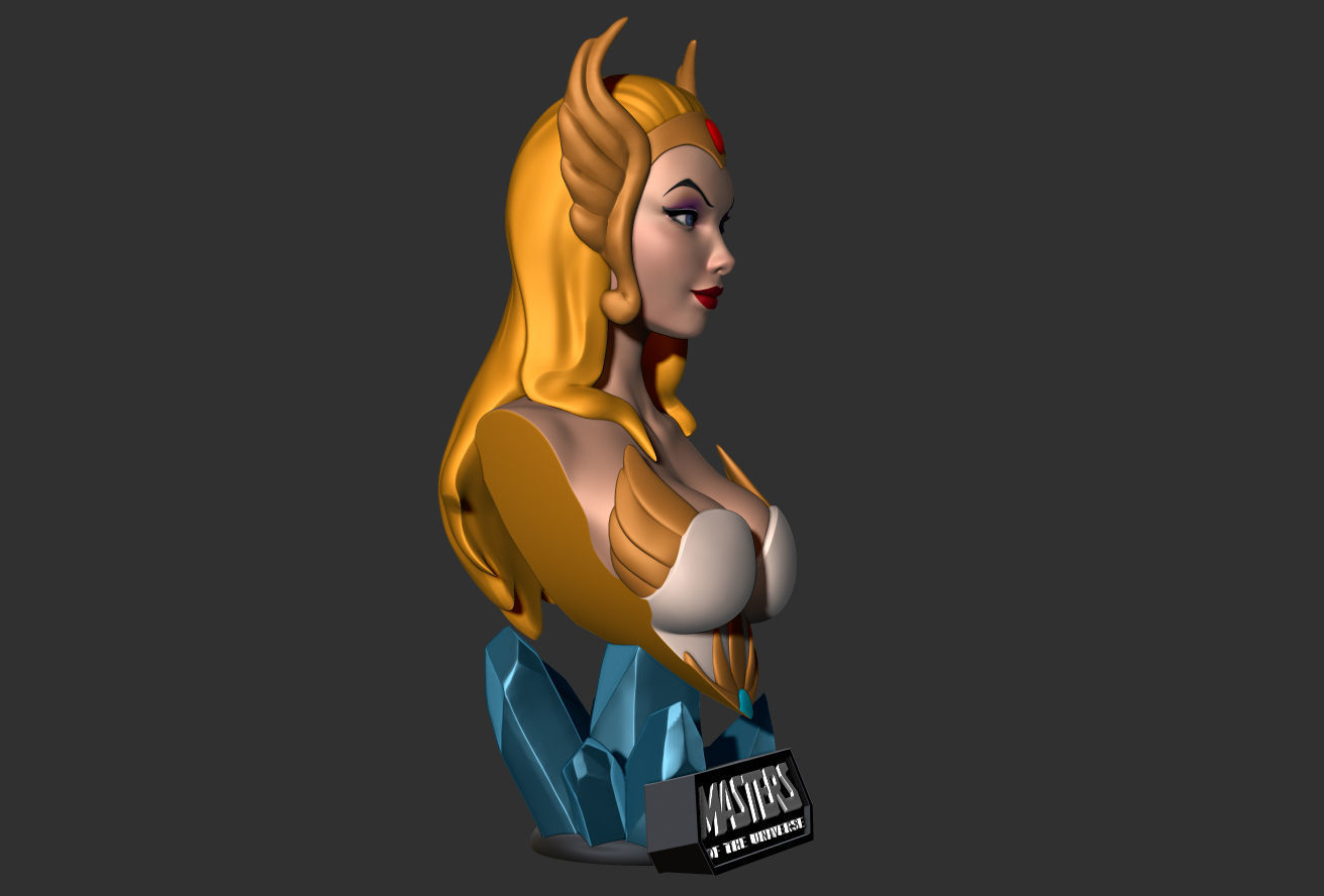 She-Ra - MOTU Bust 3D print model_4