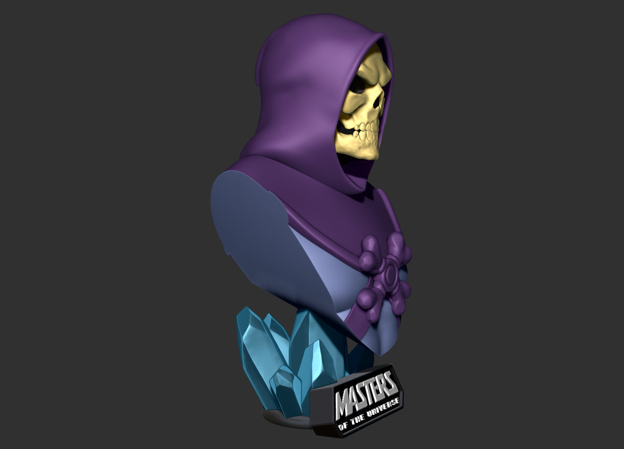 Skeletor - MOTU Bust 3D print model_4