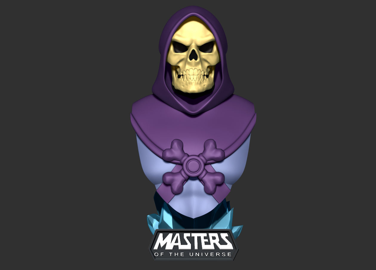 Skeletor - MOTU Bust 3D print model_3
