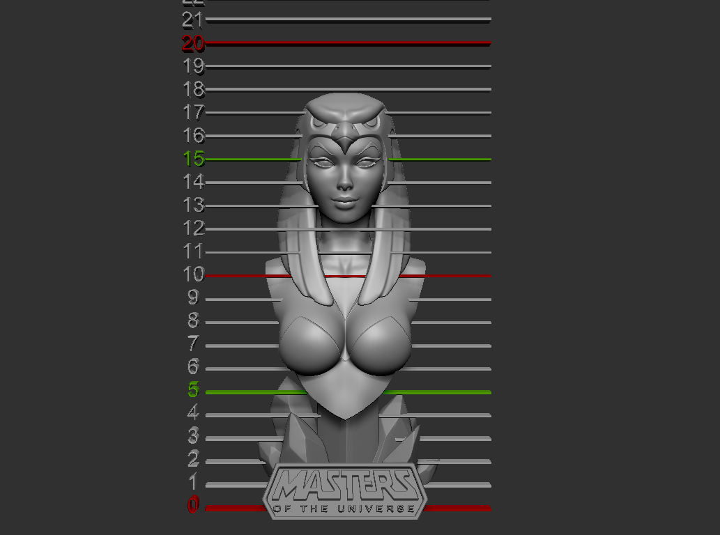 Sorceress - MOTU Bust 3D print model_20